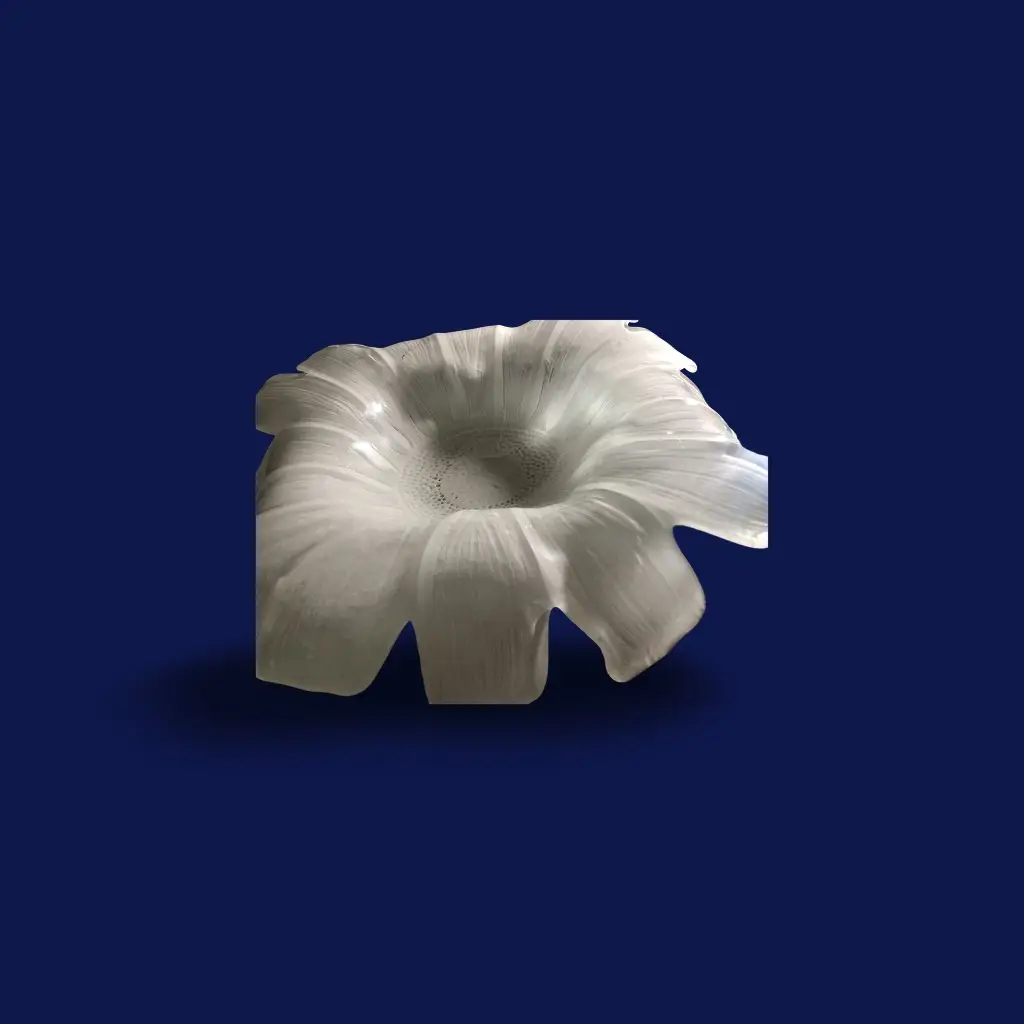 Plato Flor de vidrio Claro Ondulado - Imagen 3