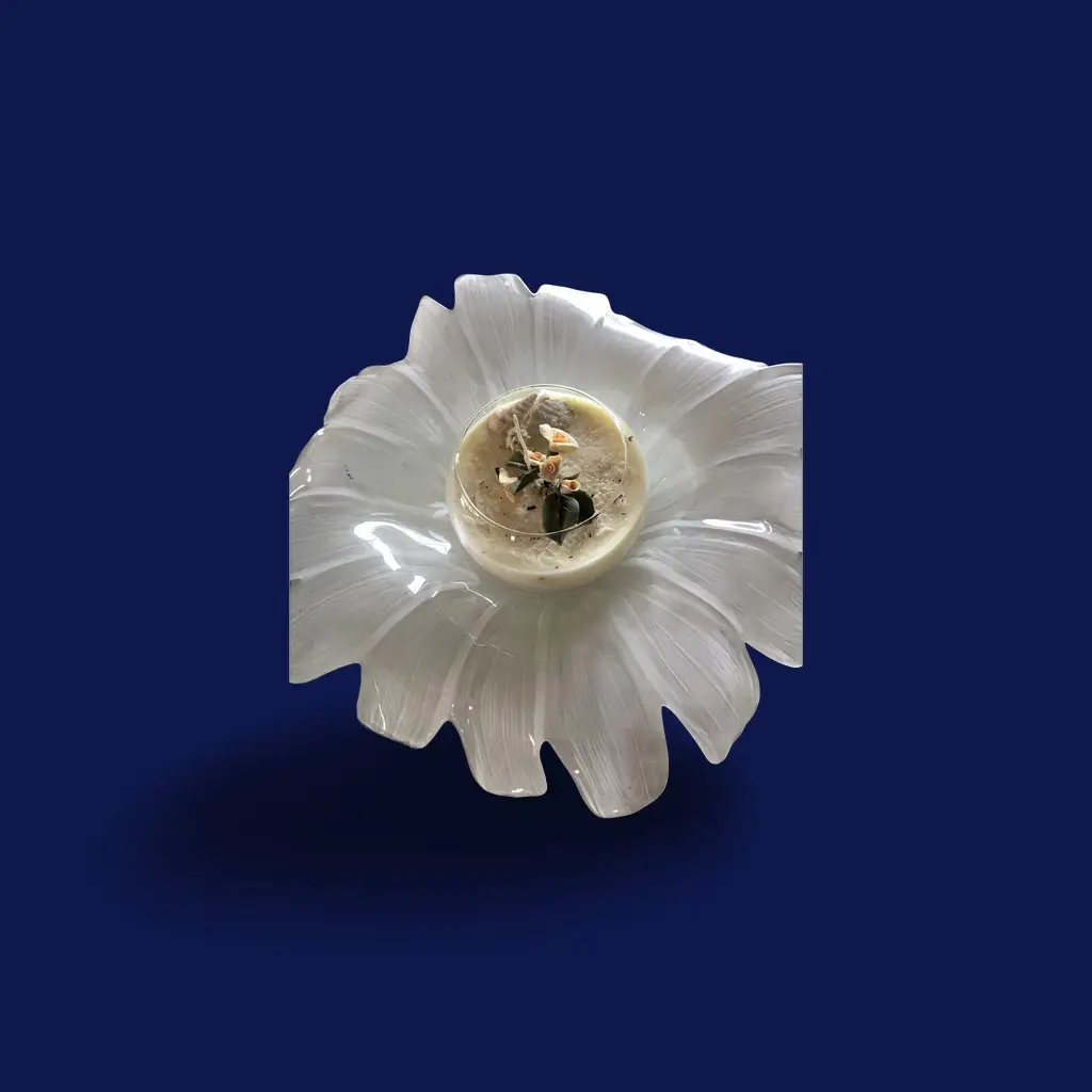 Plato Flor de vidrio Claro Ondulado - Imagen 2